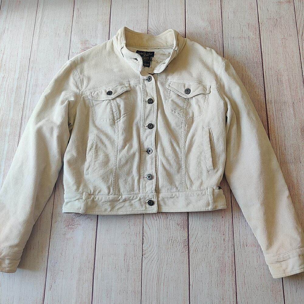 Vintage Y2K Baby Phat corduroy snap button jacket sz S